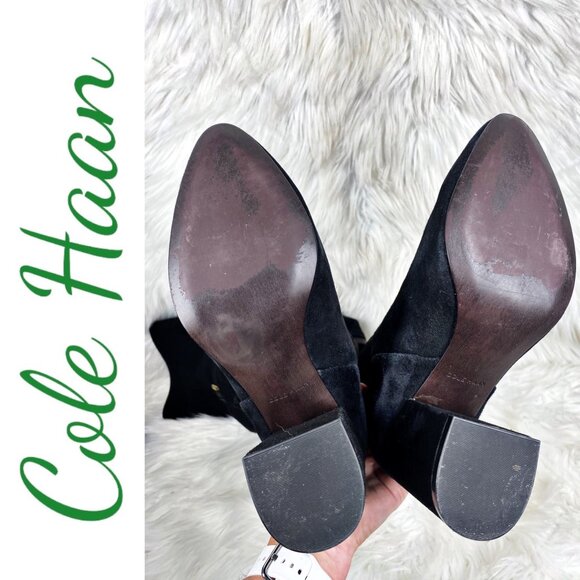 COLE HAAN DARCIA Over-the-Knee Black Suede Boot, Size 7 - Picture 9 of 12